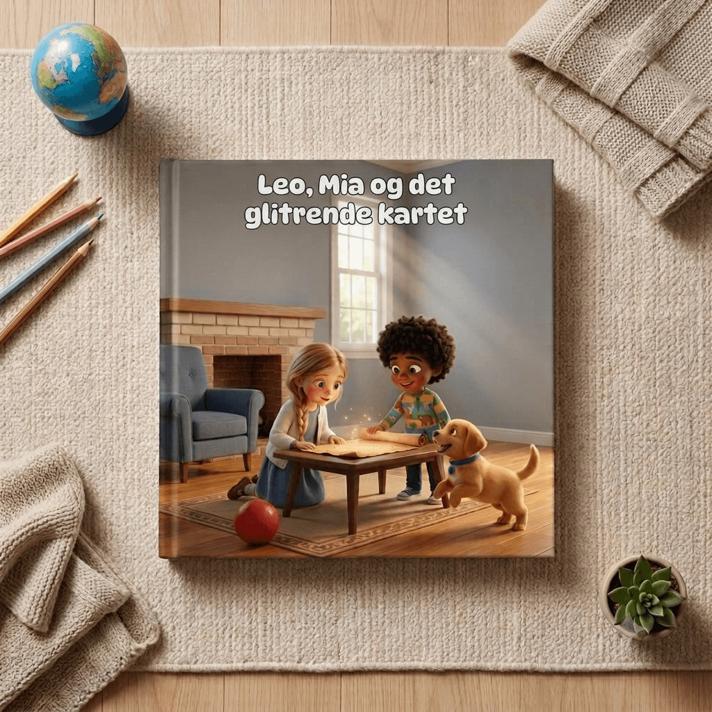 Barn som leser den trykte, personlige boka sammen